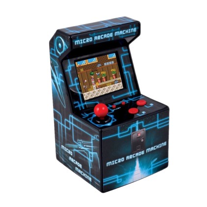 FR-TEC Mini Ital Arcade Machine - Schermo TFT da 2,5" - 250 giochi retr&ograve; - Alimentato da 3 batterie AA - Volume regolabile - Misure 15X9X8,8 cm - Vari colori