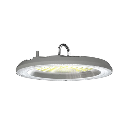 Campana Industriale LED 150W UFO Colore Grigio 90&deg; con Interruttore Levetta CCT 3in1 3000K-6500K IP65