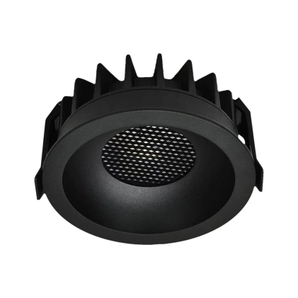 18W Led Honey Comb Downlight Bridgelux Chip Cct:3In1 Black Ring + Black Heating