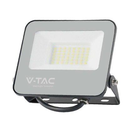 30W Led Floodlight 6500K Black Body Grey Glass 160Lm/W 5 Years Warranty