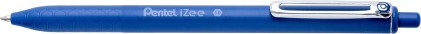 Penna a sfera retrattile Pentel iZee - Punta da 0,7 mm - Tratto da 0,35 mm - Clip in metallo - Blu