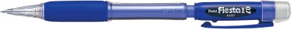 Pentel Fiesta II Portamine HB 0,7 mm con gomma - Include 2 ricariche - Impugnatura in gomma - Design ergonomico - Colore blu
