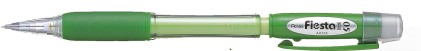Pentel Fiesta II Portamine HB 0,5 mm con gomma - Include 2 ricariche - Impugnatura in gomma - Design ergonomico - Colore verde
