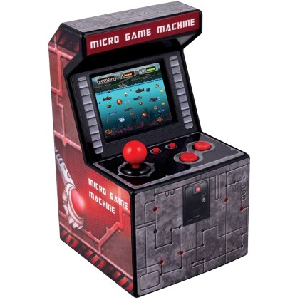 FR-TEC Mini Ital Arcade Machine - Schermo TFT da 2,5" - 240 giochi retr&ograve; - Alimentato da 3 batterie AA - Volume regolabile - Misure 15X9X8,8 cm - Vari colori