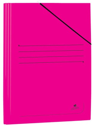 Cartella Mariola Folio in Cartoncino Laminato 500gr/m2 - Misure 34x25cm - Chiusura con Gomma Elastica - Colore Fucsia