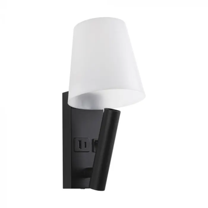 2W Led Bedside Light Aluminum+Pc+Iron With Cree Chip 3000K Black Body Ip20