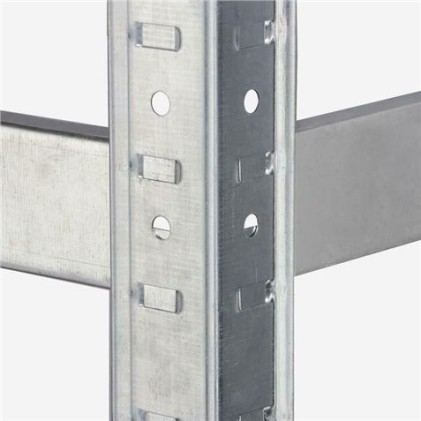 Scaffale Zincato Blim - 180x90x40x90cm - 5 Ripiani Regolabili - Portata 175kg per ripiano - Spessore Acciaio 0,62mm - Ripiani in Legno MDF Spessore 4mm - Montaggio Facile - Colore Grigio