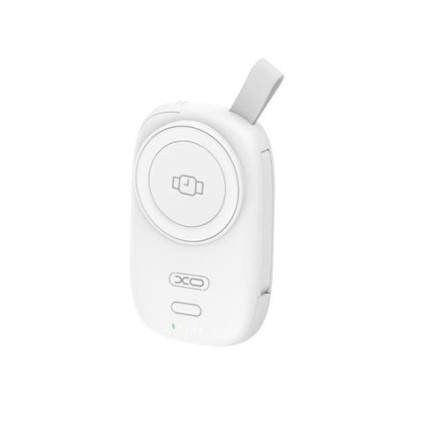 Caricatore Magnetico Portatile XO - 1200Mah - Ricarica Wireless 3W - Tipo C e USB 5V/2A - Trasporto Facile - Ricarica Veloce - Resistente - Stabilità e Protezione - Compatibile con Più Dispositivi - Colore Bianco