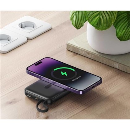 XO Powerbank 10000Mah - Ricarica Wireless - Uscita USB-C da 20 W - Facile da trasportare - 600 Cicli di ricarica - Resistente - Colore Grigio