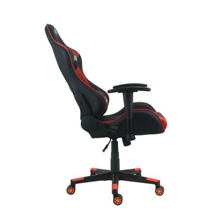 Sedia da gaming Cromad Premium - Base da 350 mm - Pistone a gas Classe 2 - Altezza regolabile - Ruote in nylon da 60 mm - Colore nero/rosso