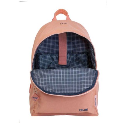 Zaino Urban Serie Milan 1918 22L - Tasca Frontale + 2 Tasche Laterali - Manici Regolabili e Imbottiti - Dimensioni 41x30x18cm - Colore Rosa