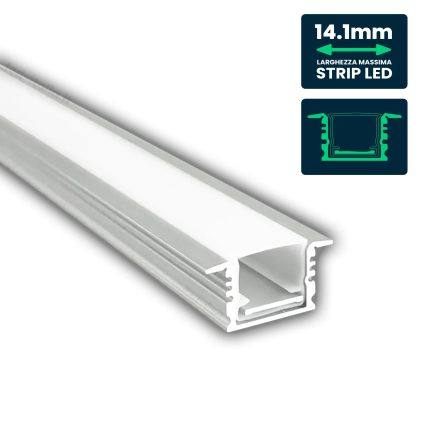 Mounting Kit With Diffuser For Led Strip-Floor Profile Surface 1000*17*14Mm