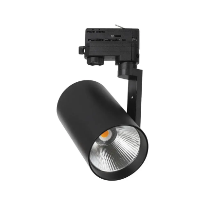 V-TAC PRO Faretto LED COB Chip CREE per Binario Trifase 35W 25&deg; Nero 4000K