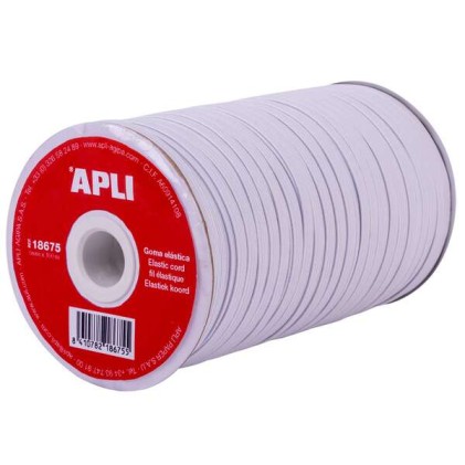 Bobina Apli di cordino elastico piatto 5 mm x 100 m - Facile da tagliare e annodare - Ideale per l'artigianato
