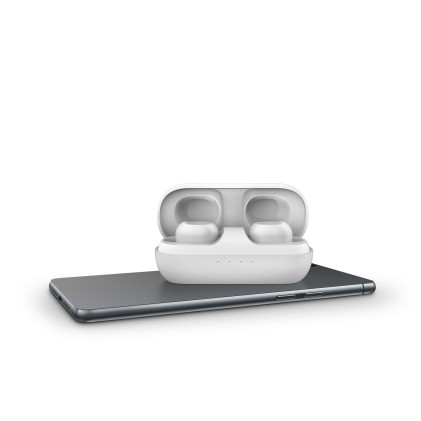 Cuffie Wireless Energy Sistem Urban 3 - Wireless - Design Compatto - Scatola di Ricarica Wireless - Colore Bianco