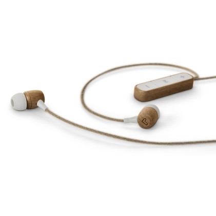 Cuffie Energy Sistem Eco Bluetooth BeechWood - Legno Sostenibile - Microfono - USB Type C - Colore Marrone
