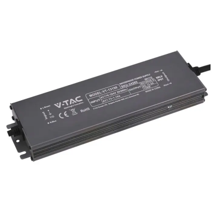 V-TAC Alimentatore LED in Metallo 150W 12V 12.5A con 1 Uscita 224x65x25 mm IP67