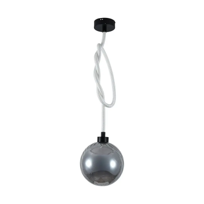 V-TAC Lampadario LED a Sospensione 20W in Metallo e Vetro Fum&egrave; 230x1800mm 3000K