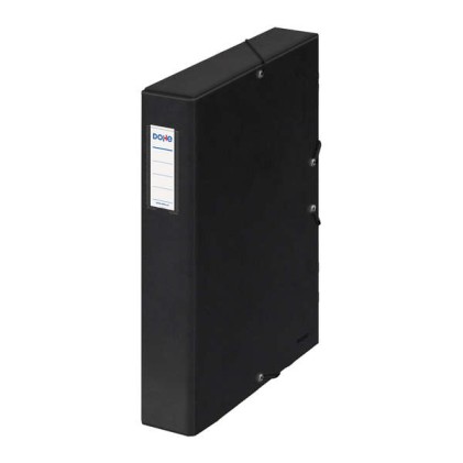 Dohe Project Box Spine 5cm - Cartone rivestito in carta stampata e plastificata - Chiusura con elastici - Colore nero