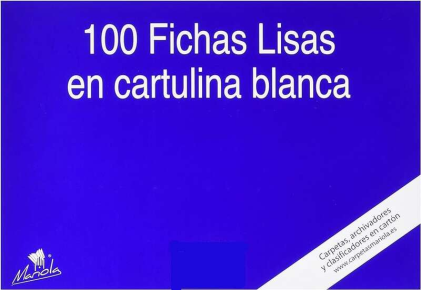 Confezione da 100 cartoncini indice bianchi Mariola n. 3 per archivio - Dimensioni 150x100 mm - Colore bianco