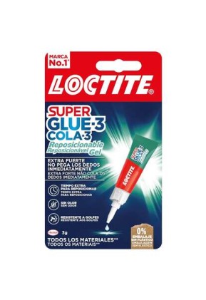Loctite Superglue-3 Gel Riposizionabile 3gr - Adesivo Istantaneo e Inodore - Giunzioni Precise e Trasparenti - Ideale per Superfici Porose o Verticali - Adesivo Multimateriale