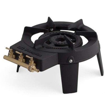 Fornello a Gas Orbegozo FO 6400 Resistente ed Efficiente - Potenza 7.000 W - Ghisa - Doppio Bruciatore - Sicuro e Pratico