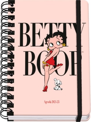 Dohe Betty Boop Spiral Wire'o Diario scolastico A5 - Visualizzazione settimanale - Carta da 80 g/m2 - Copertina in cartone plastificato - Chiusura con elastico