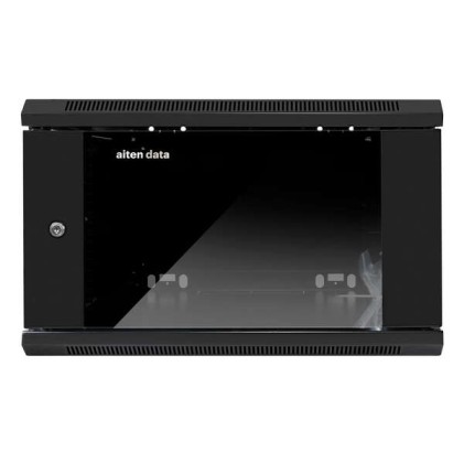 Aiten Data AI6409S Pensile 9U profondit&agrave; 450 - Anta in Vetro - Serratura di Sicurezza - Senza Accessori - Colore Nero