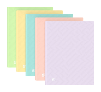 Cartella Oxford Urban formato A4 con 20 buste saldate - Copertina in plastica traslucida - Colori pastello assortiti