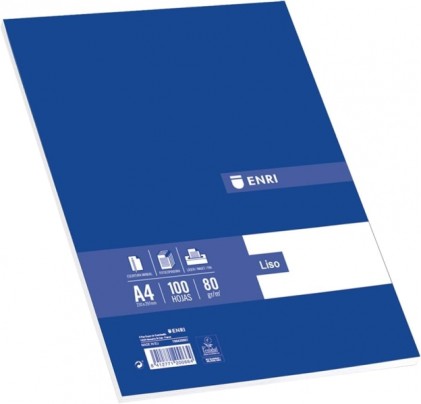 Enri Confezione da 100 fogli A4 lisci - Carta di alta qualità - Colore bianco