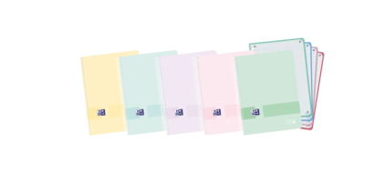 Oxford Live & Go A5+ European Book - Copertina in plastica - 120 fogli - Colori assortiti