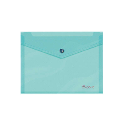 Busta portadocumenti Dohe A5 - Chiusura a scatto - Polipropilene traslucido 150 micron - Verde