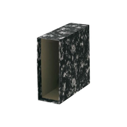 Dohe - Cartoncino foderato con carta stampata - Formato quarto naturale - per cartellette marmorizzate nere