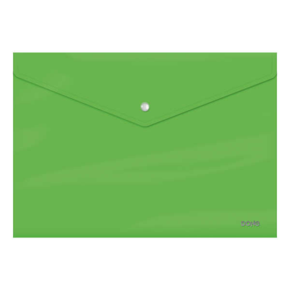 Portadocumenti Dohe Folio - Chiusura a scatto - Polipropilene cristallo opaco 200 micron - Verde