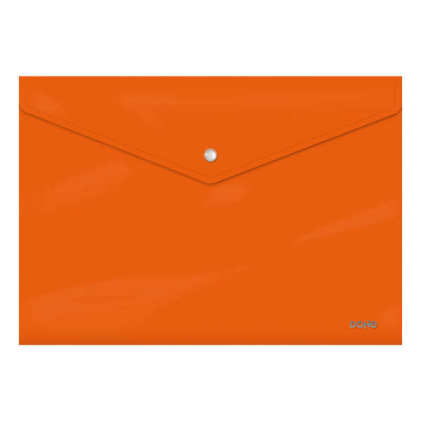 Busta portadocumenti Dohe Folio - Chiusura a scatto - Polipropilene cristallo opaco 200 micron - Arancione