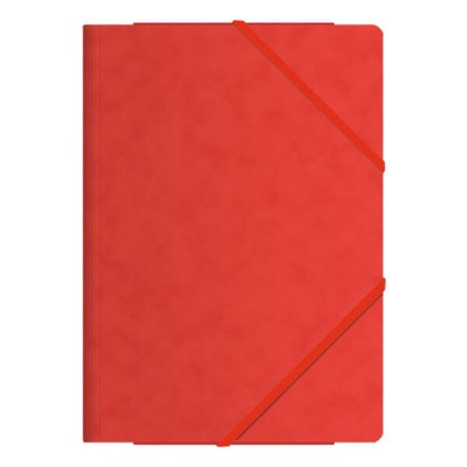 Cartella elastica Dohe con tre alette - Formato A4 - Realizzata in cartone di alta qualit&agrave; - Laminata - Chiusura elastica piatta
