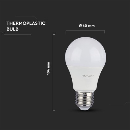 V-TAC PRO Lampadina LED Chip Samsung E27 6,5W 120LM/W A60 6400K