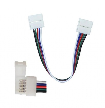 V-TAC Connettore Flessibile per Strip LED SMD5050multicolore RGB+W con 2 Clip a 5 Pin