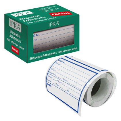 Rotolo di 200 etichette adesive prestampate per la spedizione Dohe - 109x82 mm - Ideale per la spedizione di pacchi