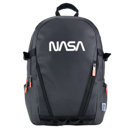 Zaino Dohe grande Nasa - Realizzato in poliestere impermeabile - Scomparto imbottito per laptop - Cinghie laterali di rinforzo - Tasche laterali con cerniera