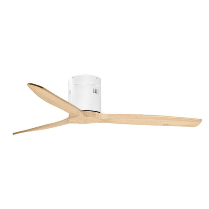 Ventilatore da soffitto moderno Orbegozo CF 112132 - Motore DC potente a basso consumo - 6 velocit&agrave; - Telecomando - Sistema reversibile - Estetica in legno naturale