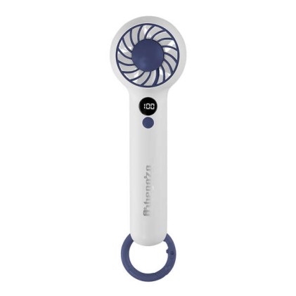 Ventilatore portatile Orbegozo HF 2200 - Ventilazione regolabile - Display digitale - Ricarica USB-C - Batteria al litio a lunga durata - Gancio integrato