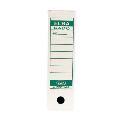Scatola portadocumenti Elba A4 Ultimate - Robusta e resistente - Formato A4 standard - Design elegante e funzionale - Bianco e verde