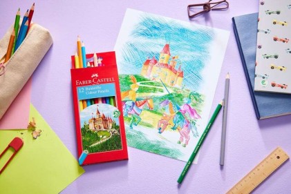 Faber-Castell Classic Color Confezione da 12 matite colorate esagonali - Resistenza alla rottura - Colori assortiti