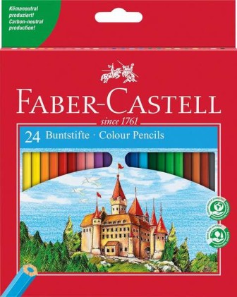 Faber-Castell Classic Color Confezione da 24 matite colorate esagonali - Resistenza alla rottura - Colori assortiti