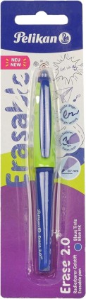 Penna a sfera Pelikan Roller Erase 2.0 - Impugnatura ergonomica anti-fatica - Inchiostro a lunga durata - Corpo dello stesso colore di scrittura - Colore blu