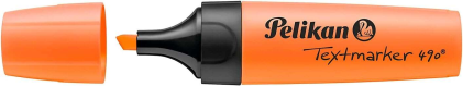 Pelikan Textmarker 490 - A base d'acqua - 3 larghezze di linea - Arancione fluorescente