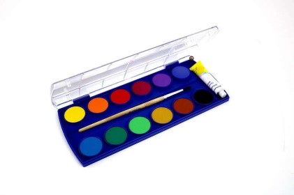 Acquerelli scolastici Pelikan - 12 colori - Acquerello scolastico F355 - Scatola da 12 colori + 1 pennello - Facile da diluire - Resistente alla luce