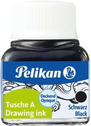 Pelikan 523 N17 China Ink 10ml - Inchiostro di alta qualità - Resistente all'acqua - Ideale per disegno e calligrafia - Nero