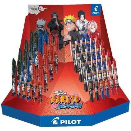 Pilot Naruto Display da 24 penne Frixion Clicker + 24 penne a sfera Frixion - Cancellabili - Ricaricabili - Colori assortiti